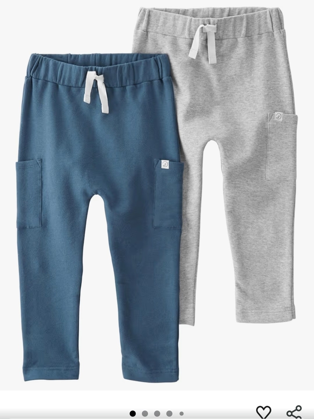 5 Organic Cotton,Little Planet 4-Pack Pants + 1 Modern Moments Pants All Newborn